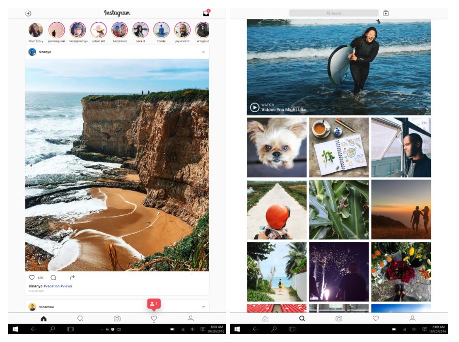 Now download Instagram for Windows 10 desktop and tablet