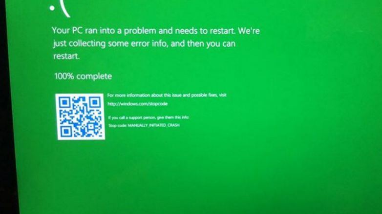 Windows 10 is getting a ‘Green Screen of Death’, here’s why