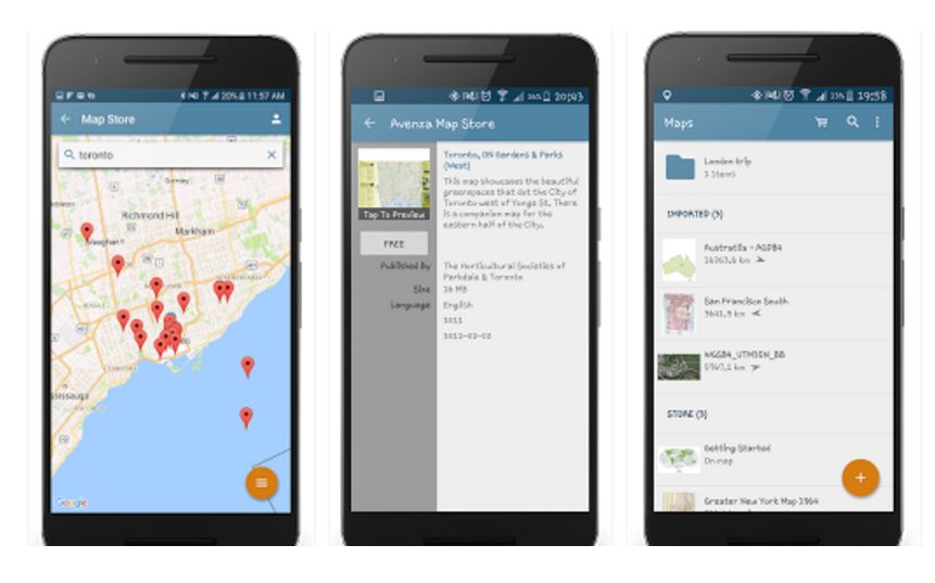 Avenza Maps is a great alternative for when you are lost and without network