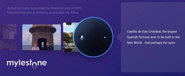 Mylestone for Amazon Alexa can make a story based on your photos