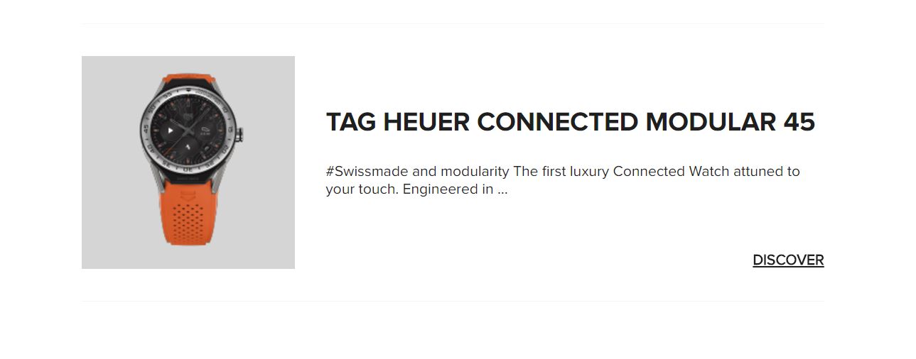 TAG Heuer Connected Modular 45 will start selling at $1,650