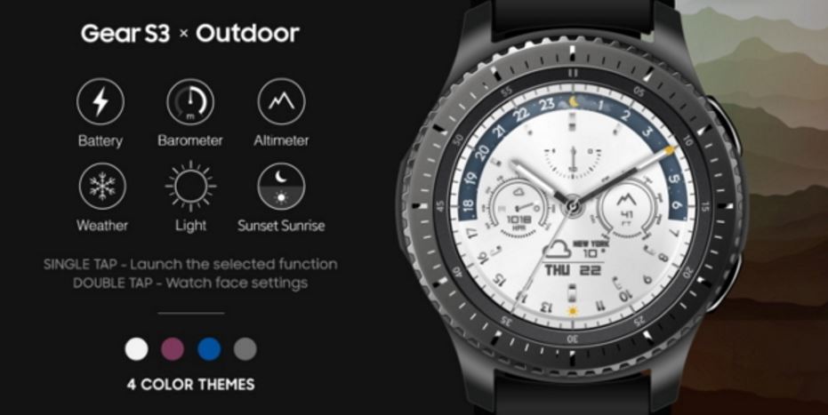 The new Samsung Gear S3 watch-faces: Outdoor, Travel and Sports