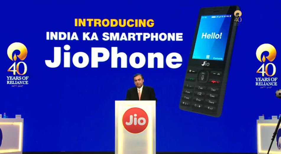 India’s Reliance launches a new 4G feature phone that is virtually free